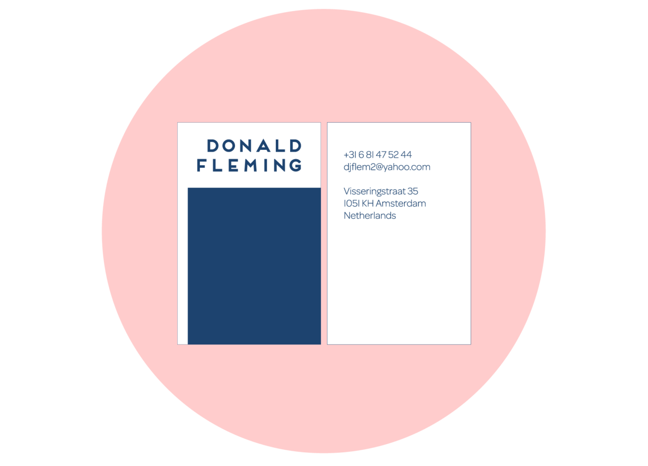 Donald Fleming — Business Card
